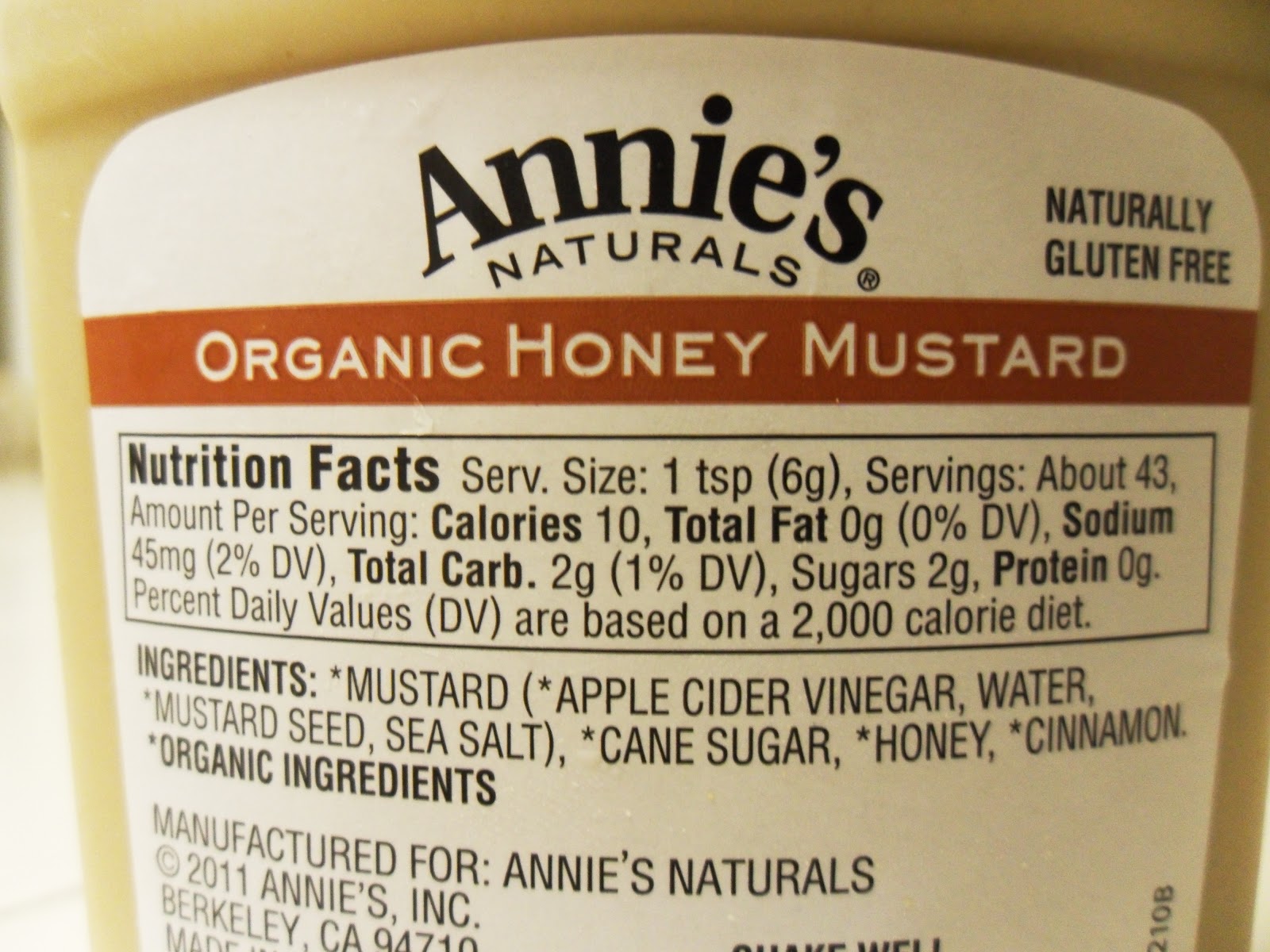 Simple. Easy. Vegetarian! Annie's Organic Honey Mustard