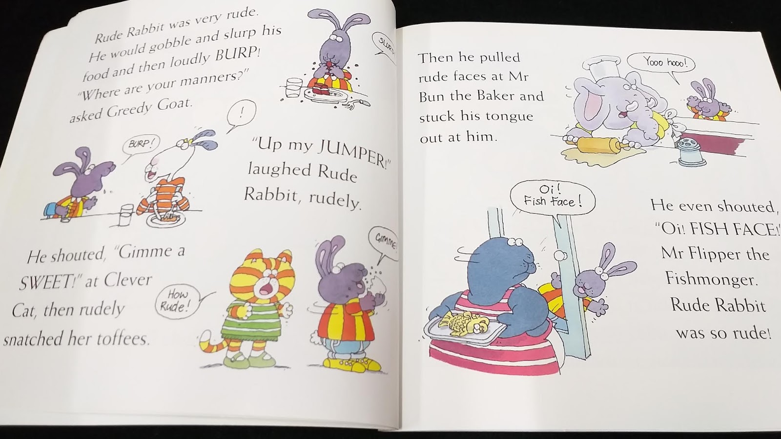 Kid Books Blog: 342.Rude Rabbit / Daft Dog