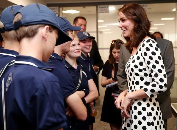 Duchess Catherine of Cambridge - Kate Middleton wore DOLCE & GABBANA polka dot dress at Wimbledon Tennis Championships