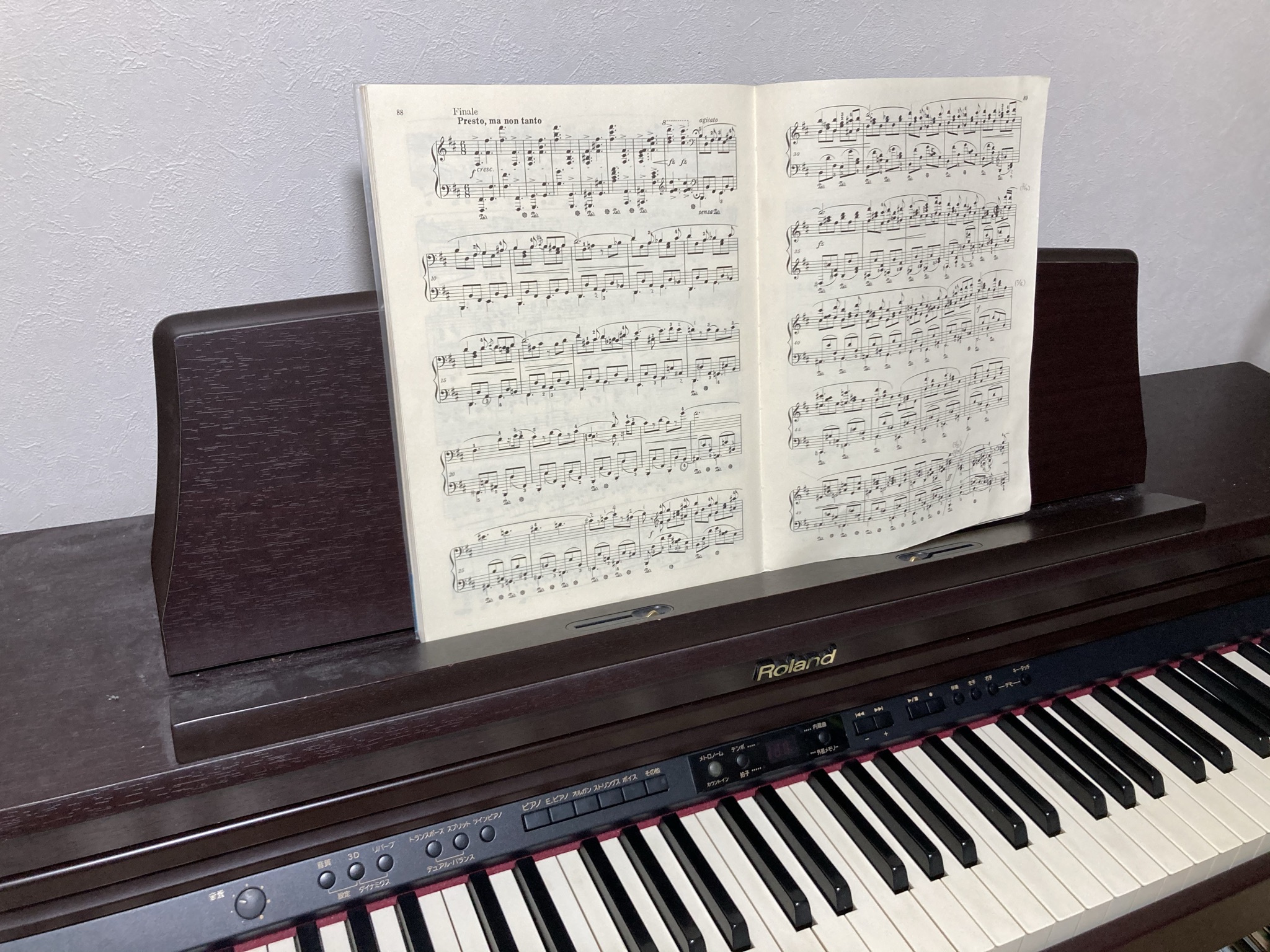 [ショパン ピアノソナタ第3番を弾く] 練習奮闘記：第4楽章75小節までなんとか到達しました モニオの部屋