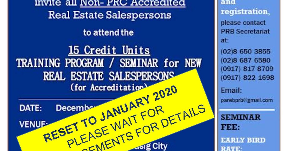 real estate seminars and education Be a PRC Accredited Real Estate