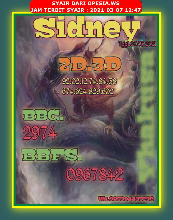 PREDIKSI SIDNEY