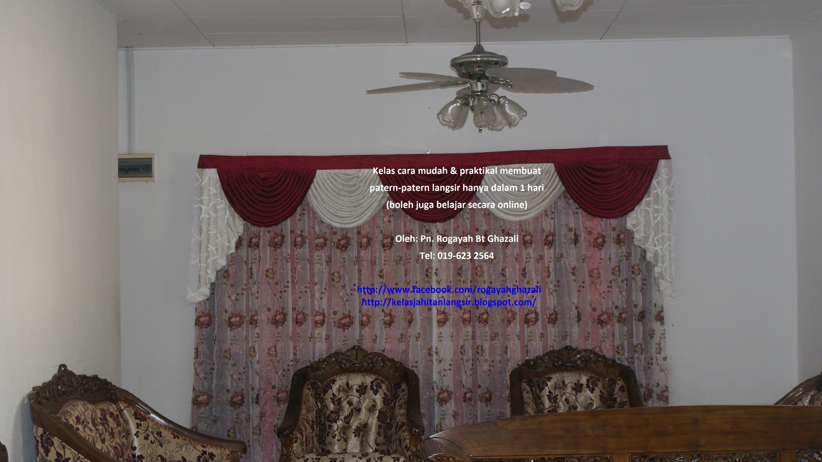 cara membuat langsir royal scallop