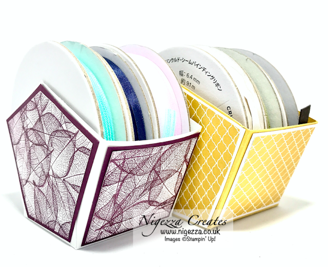 Nigezza Creates with Stampin' Up! Rooted in Nature ribbon storage