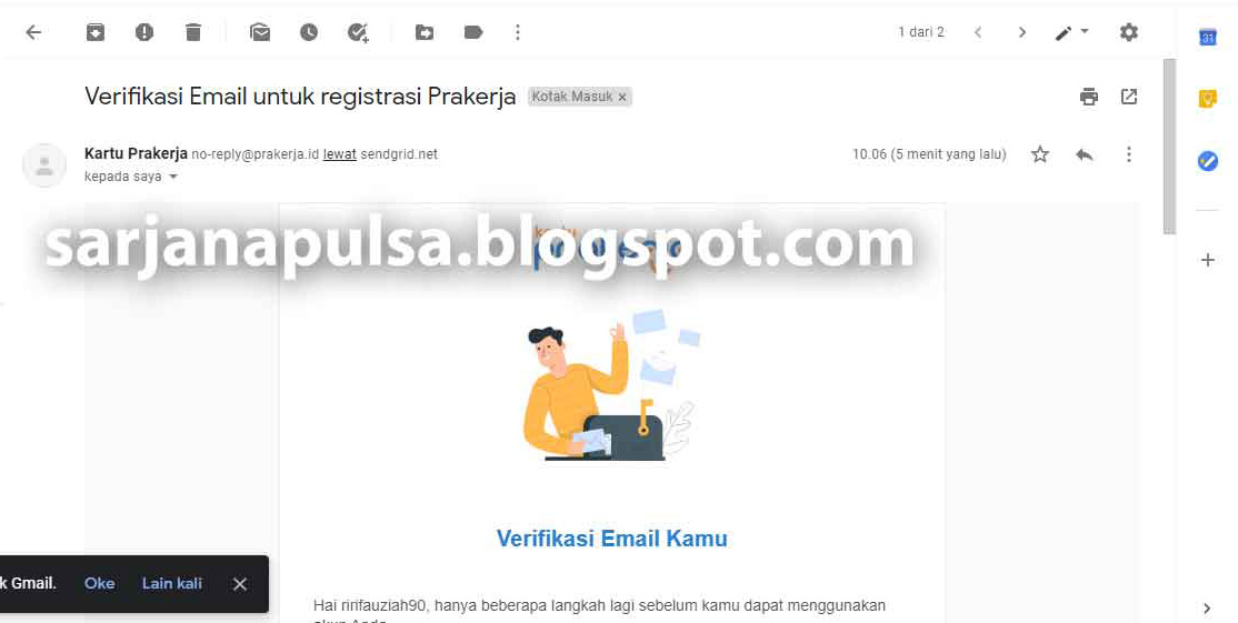 Cara Daftar Kartu Prakerja Sarjana Pulsa