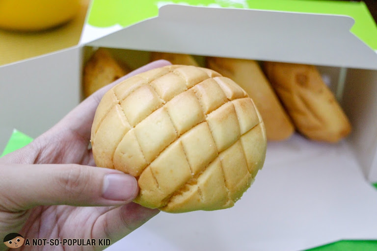 Melonpan a crusty pastry that works well with an ice cream!