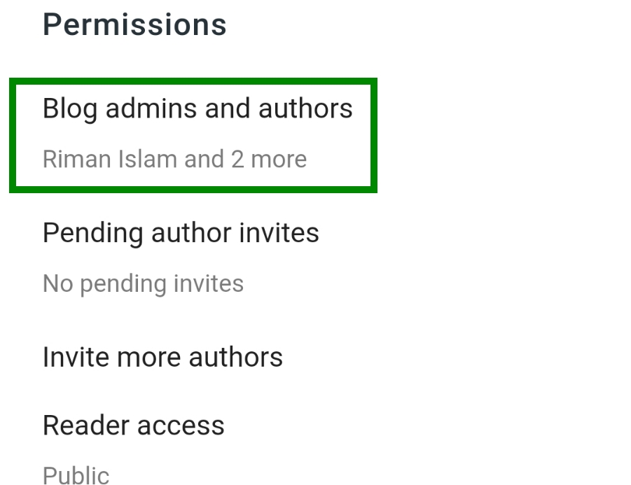 Now how to make Admin from Author? Go to - setting> permission> Blog Admin & Author