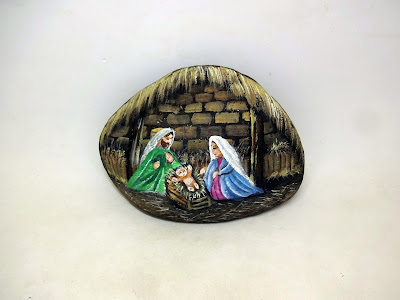COMO PINTAR PIEDRAS CON PORTAL DE BELEN PASO A PASO