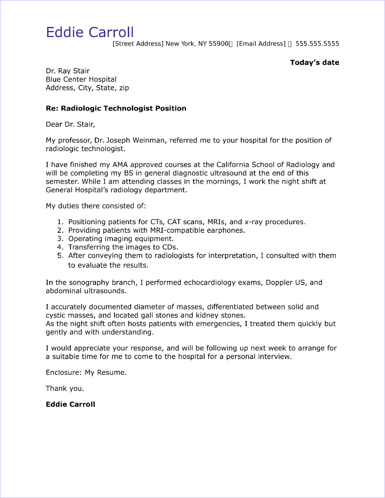 Cover Letter Referred By A Friend | Sample Letter
