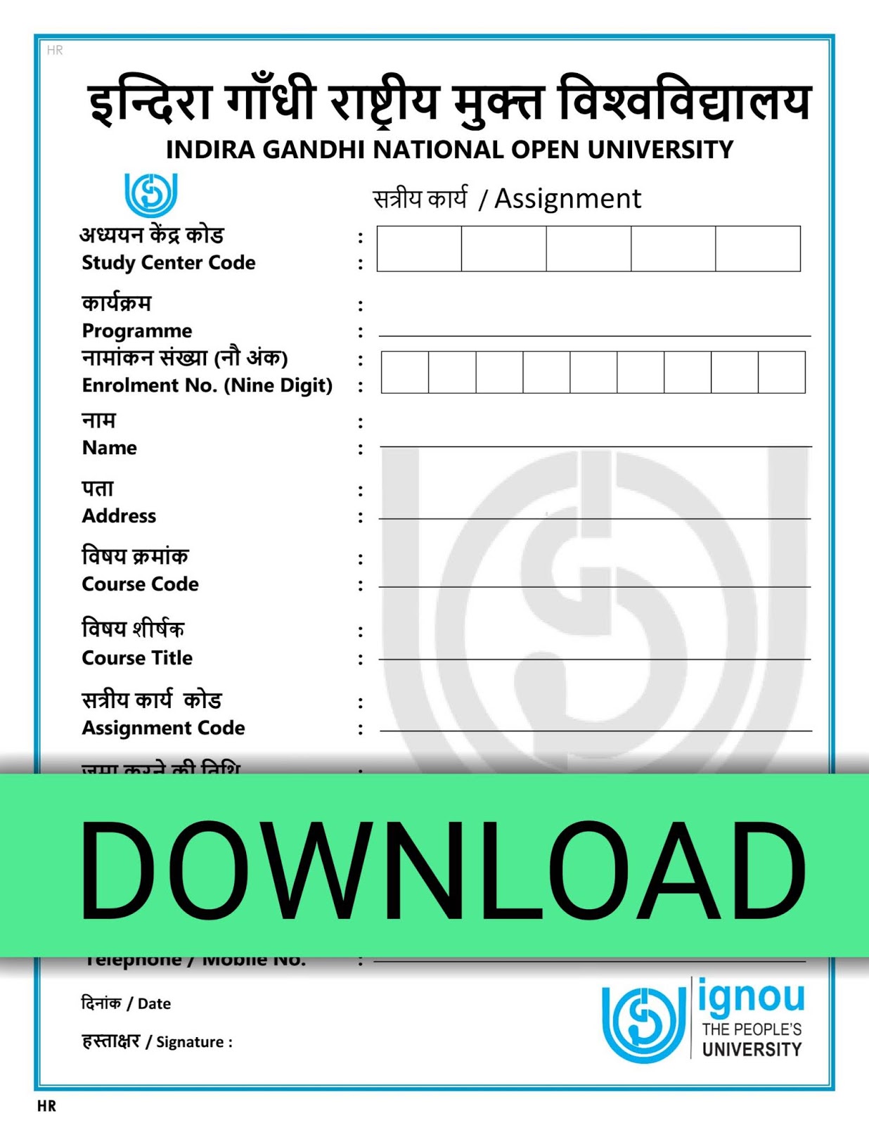 assignment of ignou july 2022