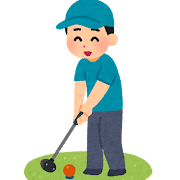 パークゴルフのイラスト