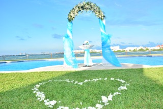 Un precioso marco para boda en Cancun