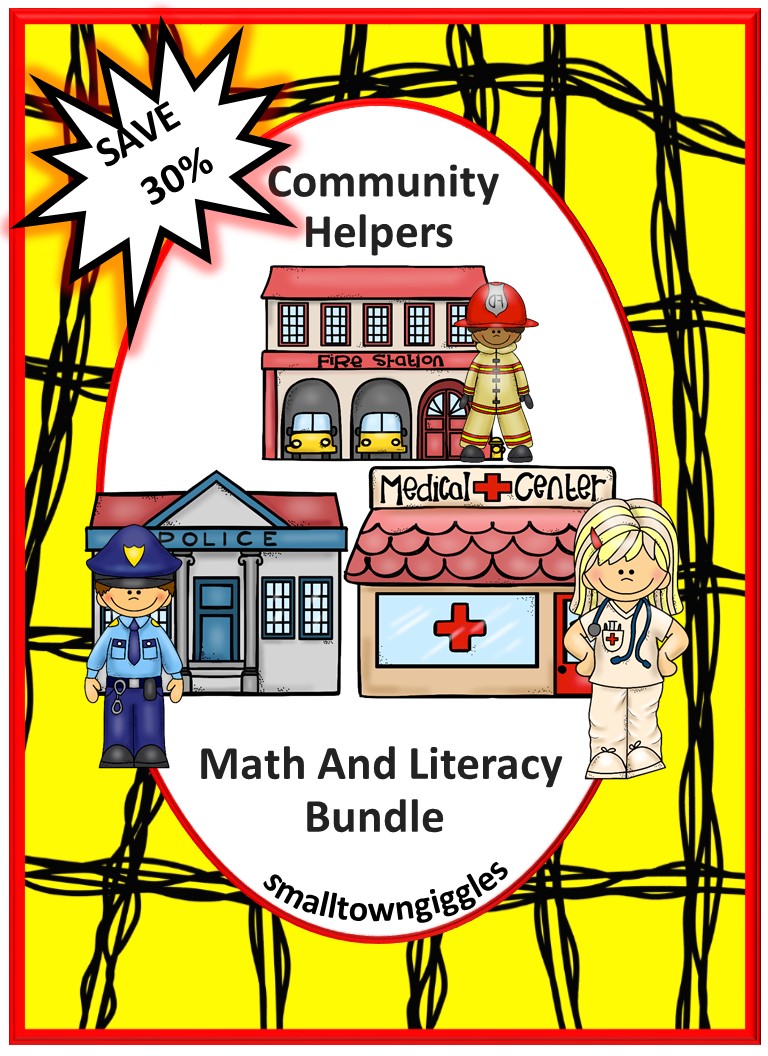 Community Helpers Math and Literacy Bundle