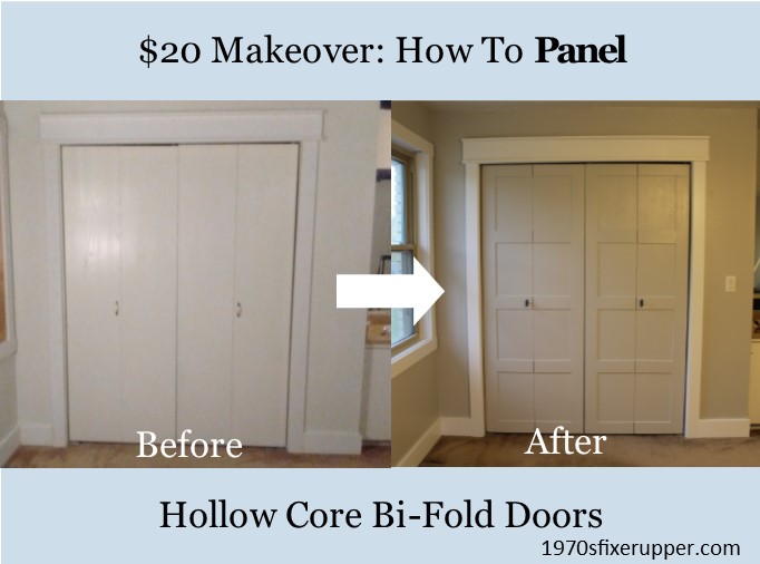 20 Hollow Core Bi Fold Closet Door Makeover