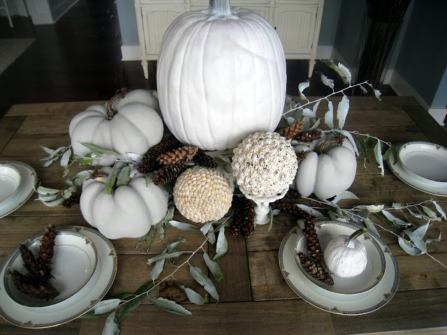 A table of pumpkins