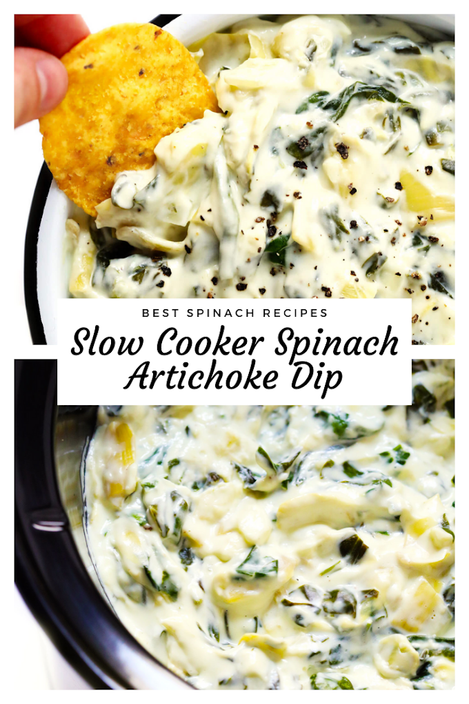 Slow Cooker Spinach Artichoke Dip