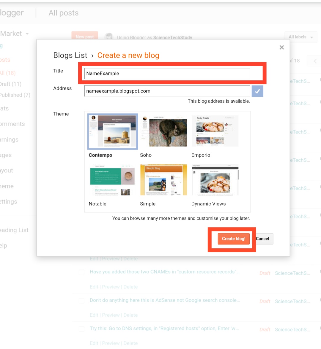 How to Create a Blog on Blogger.com | Learn Step by Step With Demo