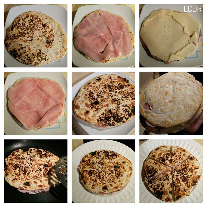La cocina de Rebeca Quesadilla de jamón york y queso con pico de gallo