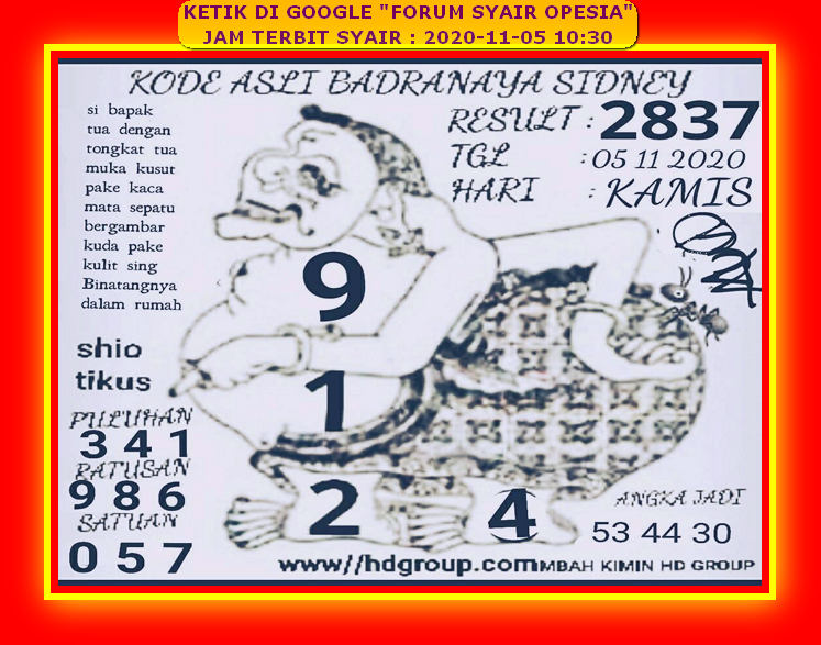 1 New Message Kode Syair Sydney 5 November 2020 Forum Syair Togel Hongkong Singapura Sydney