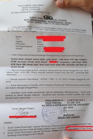 Cara membuat surat kehilangan atm di polisi