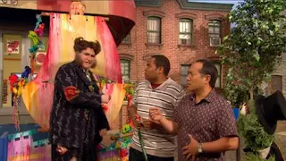Alan, Chris, Oscar the Grouch, Mr. Disgracey, Richard Kind, the Maysour float, Sesame Street Episode 4324 Trashgiving Day season 43