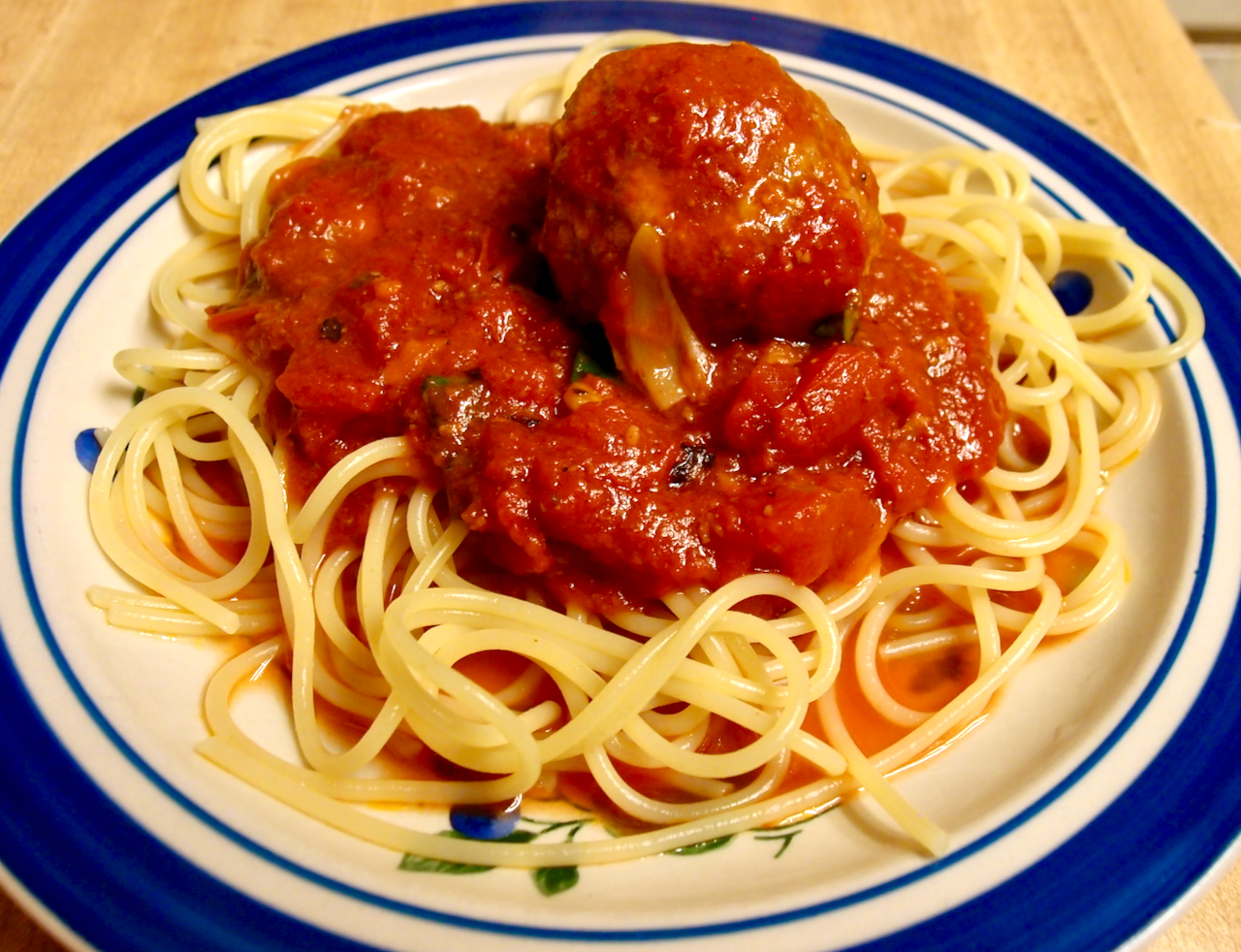 Sunday, dinner for two Recipe notes Drop Meatballs