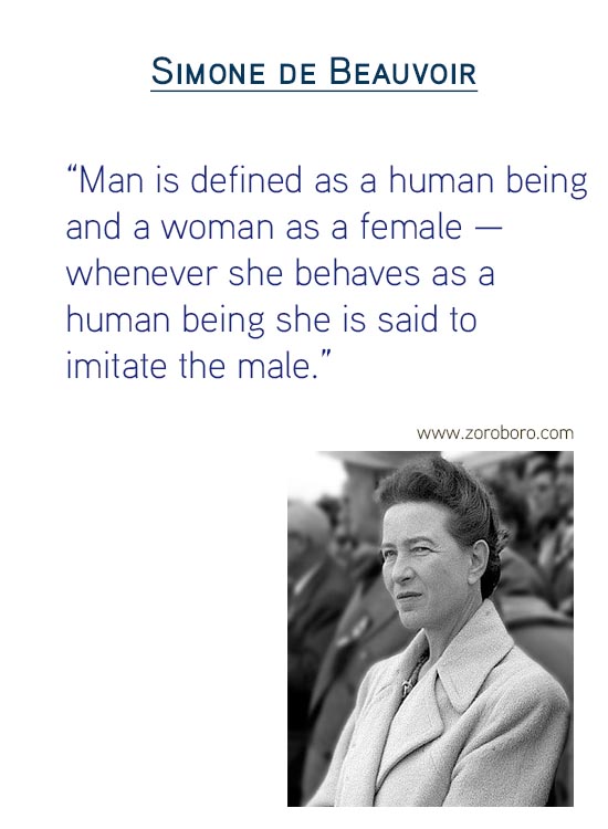 Simone de Beauvoir Quotes on life Quotes , loneliness, man, myself, selfish, travel, woman Quotes & FeminismQuotes ,Simone de Beauvoir Thoughts, Philosophy