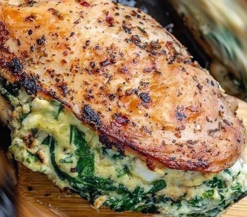 Spinach and Cheese Stuffed Chicken