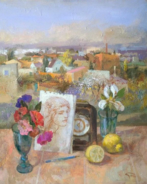 Goyo Dominguez 1960 | Spanish-born British Romantic/Realist painter | Still life