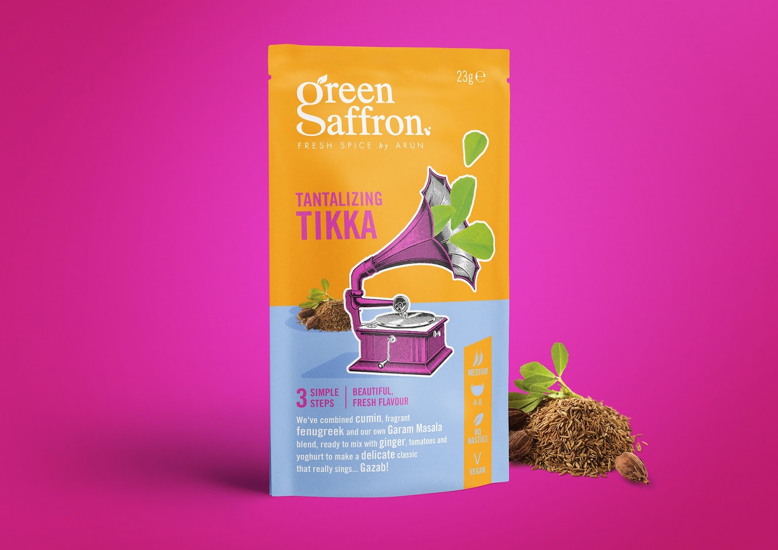Green Saffron spices redesign Packaging Of The World