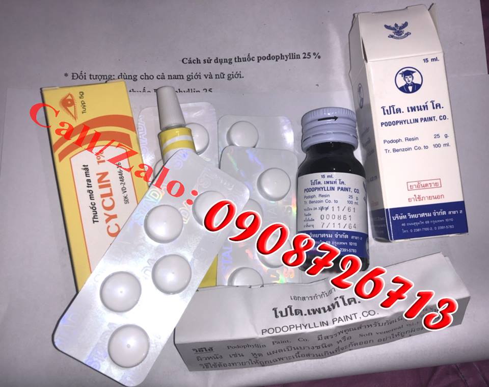 Thuốc Podophyllin Paint Mua thuốc Podophyllin 25 tại Long An chữa sùi