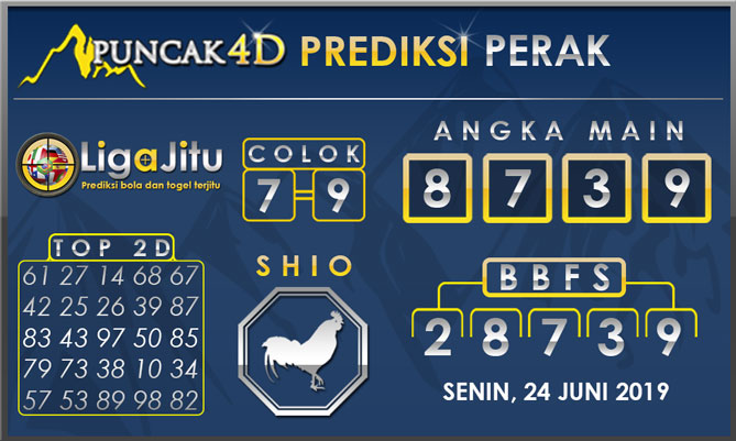 PREDIKSI TOGEL PERAK PUNCAK4D 24 JUNI 2019