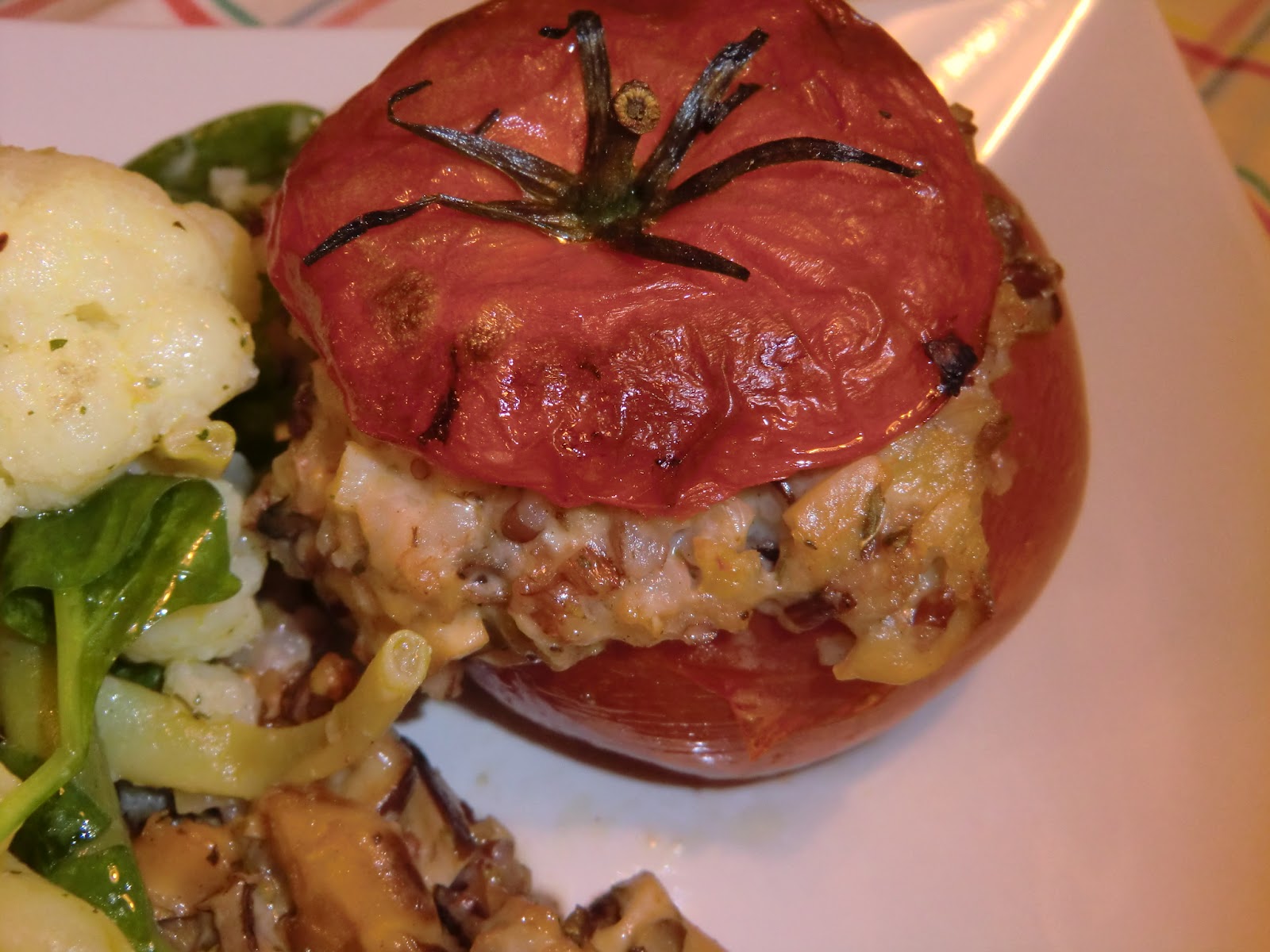 Kjerstis mat och prat: Fyllda tomater med svamp och vildrismix