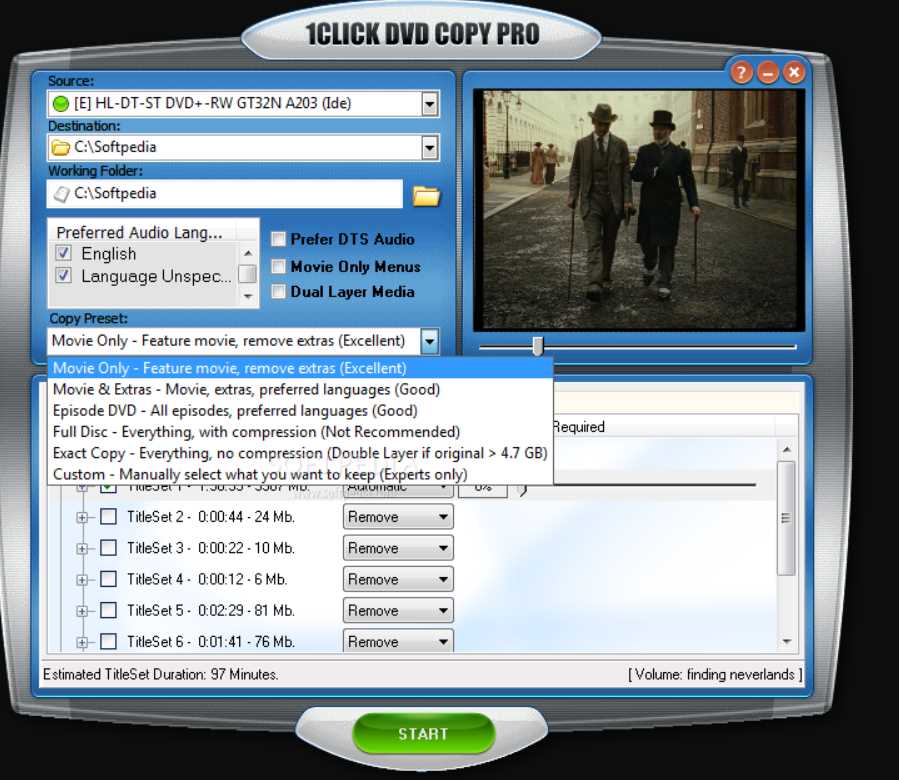 1CLICK DVD Copy Pro 5.1.3.3 poster box cover