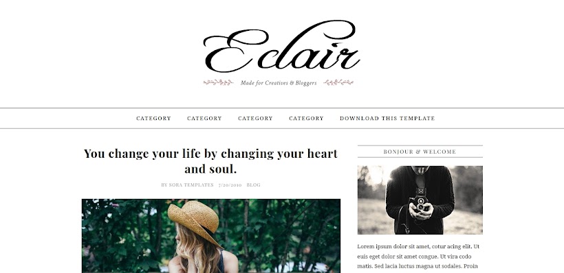 Eclair Free Blogger Template