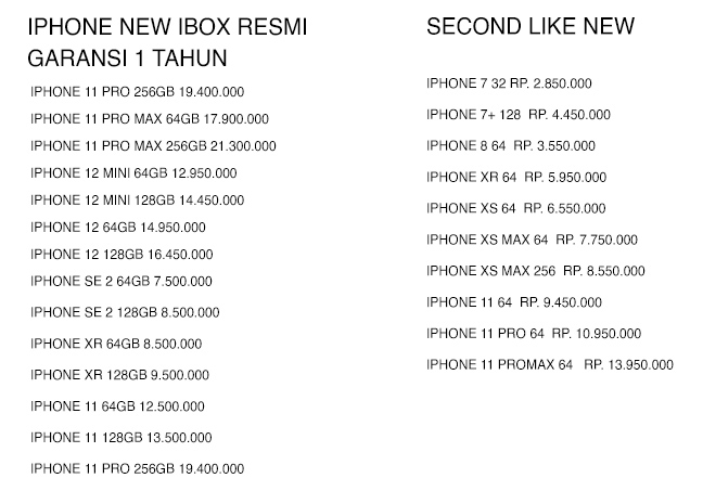 Daftar Harga Hp Di Pstore Terbaru 2021 Update Masbilly Com Sharing Is Caring