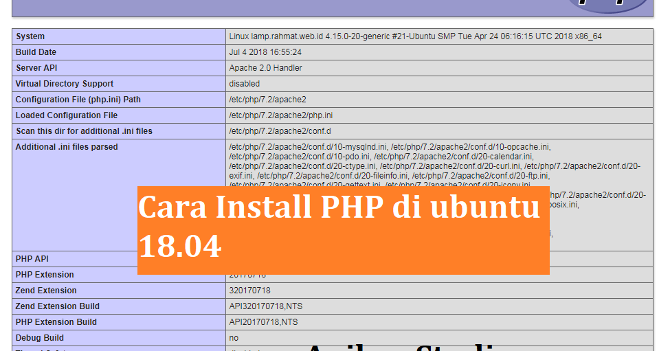 Cara Install Php Di Ubuntu