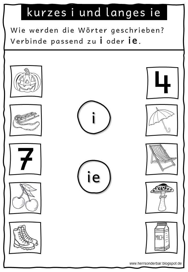 I Oder Ie übungen Pdf Herr Sonderbar: Kurzes i, langes ie