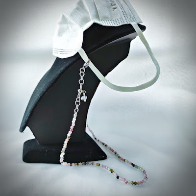Face mask / Eyeglasses Chain / Strap Tourmaline face mask chain