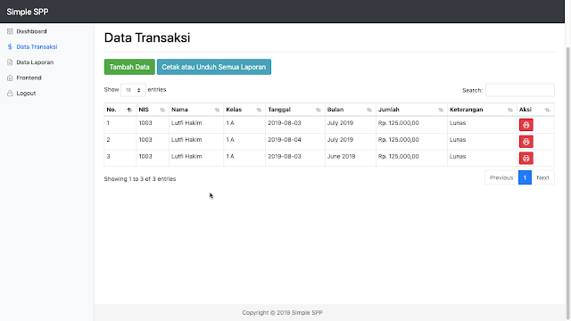 Source Code Aplikasi Pembayaran SPP Berbasis Web dengan Codeigniter MySQL dan Bootstrap 4 Source Code Aplikasi Pembayaran SPP Berbasis Web dengan Codeigniter MySQL dan Bootstrap 4