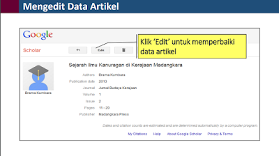 Cara Mengedit Artikel Makalan Google Scholar