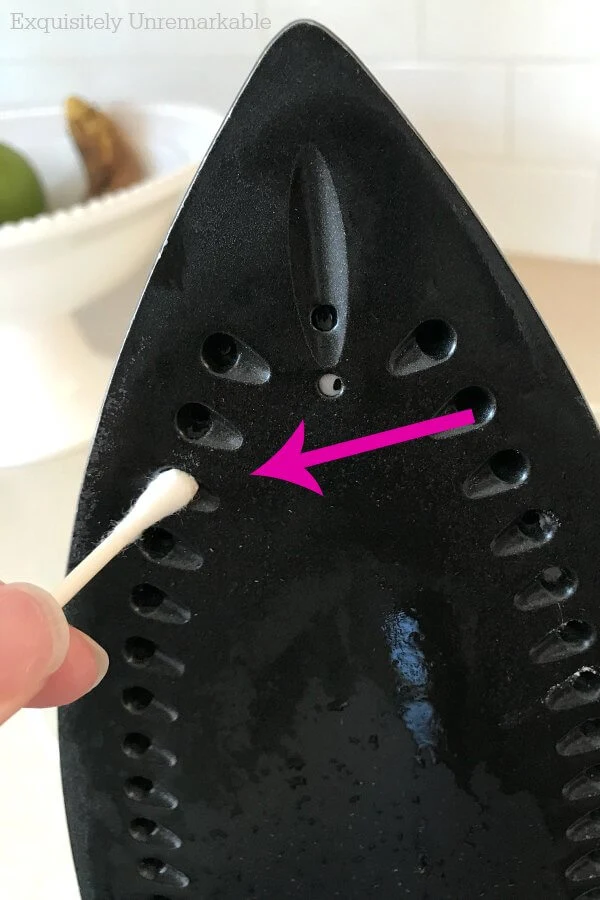 Cleaning Iron Steam Vents with a q-tip