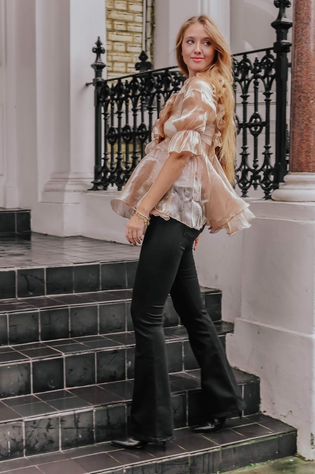 nasty gal organza top