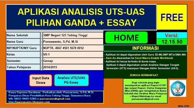 Blog Pengawas Sekolah Purnawanto Aplikasi Analisis Uts Uas Soal Pilihan Ganda Dan Essay Blog Pengawas Sekolah Purnawanto Aplikasi Analisis Uts Uas Soal Pilihan Ganda Dan Essay