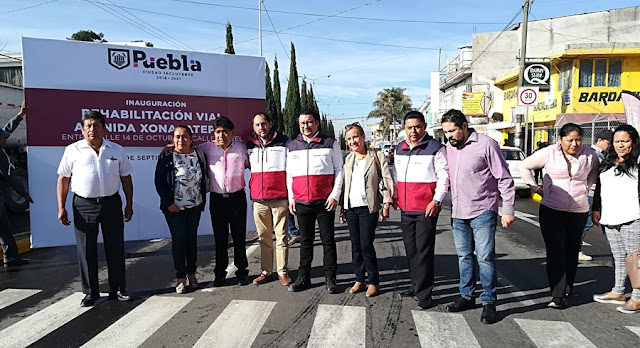 Ayuntamiento de Puebla inaugura rehabilitación vial de la avenida Xonacatepec