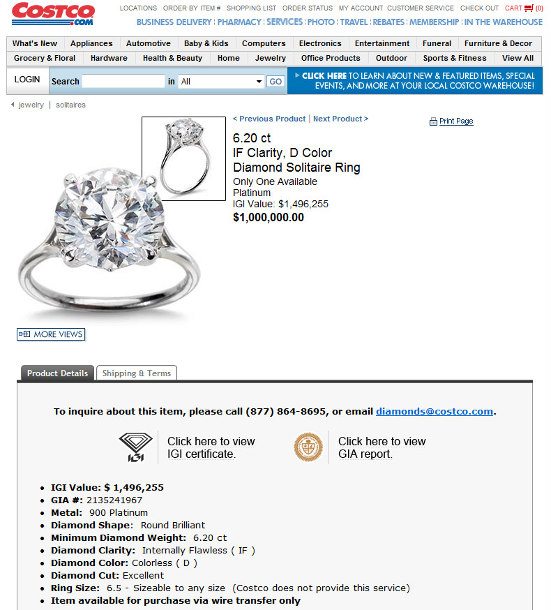 Blogger of the Bride Discounted diamond ring