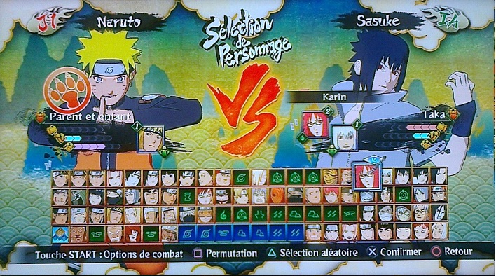 Les personnages de naruto ultimate ninja storm 3