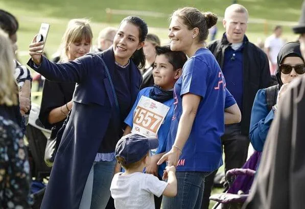 Prince Daniel, Crown Princess Victoria, Princess Estelle and Prince Oscar at Pep Day at Haga Palace Park
