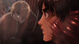 アルミン・アルレルト Armin Arlert CV. 井上麻里奈 Inoue Marina エレン・イェーガー Eren Yeager CV. 梶裕貴 Kaji Yuki Hellominju.com : 進撃の巨人 アニメ 第3期 54話 勇者 | Attack on Titan Season3 Part2 Ep.54 "Hero" | Hello Anime !
