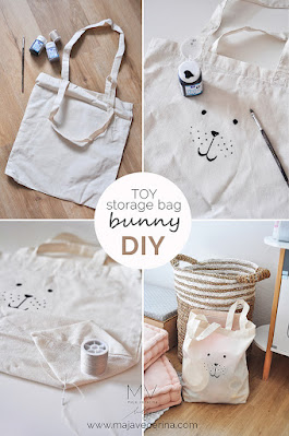 Toy storage bag - bunny DIY